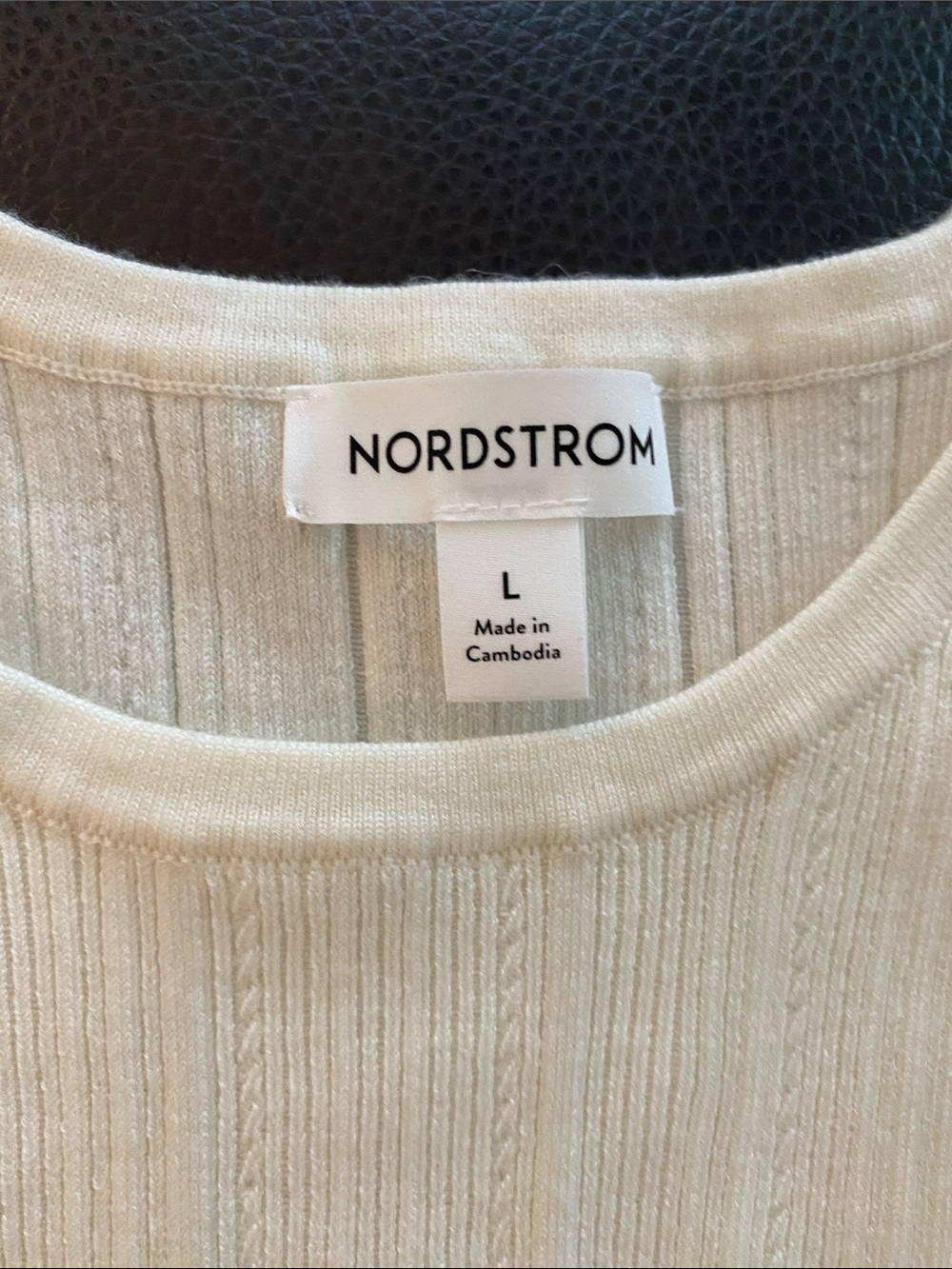 Nordstrom Ruffle-Cuff Ribbed Top - Picture 2 of 4